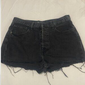 Zara Black Button Up Shorts Size 8